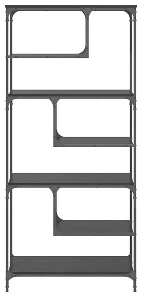 VidaXL Könyvszekrény Musta tammi 81 x 36 x 176 cm Faanyag