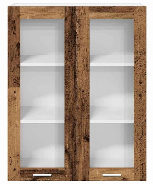 VidaXL Függő szekrény tárolóval Öreg fa 80 x 31 x 100 cm Faanyag