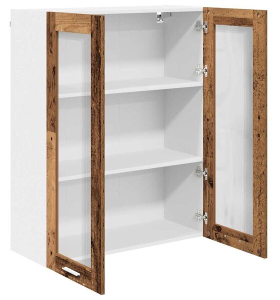 VidaXL Függő szekrény tárolóval Öreg fa 80 x 31 x 100 cm Faanyag
