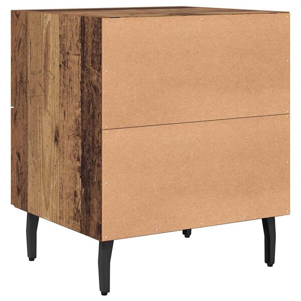 VidaXL Éjjeliszekrény fiókkal 2 pcs Öreg fa 40 x 35 x 47,5 cm Faanyag