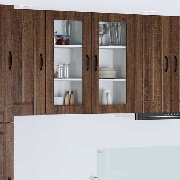 VidaXL Konyhaszekrény 2 pcs Barna Tölgy 40 x 31 x 80 cm Faanyag