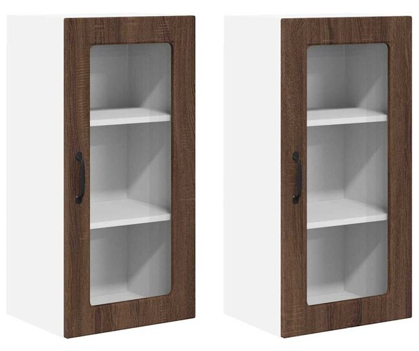 VidaXL Konyhaszekrény 2 pcs Barna Tölgy 40 x 31 x 80 cm Faanyag