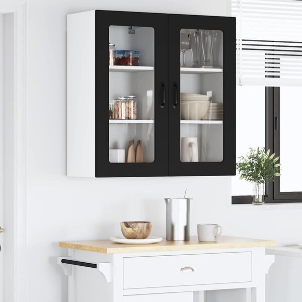 VidaXL Konyhaszekrény 2 pcs Fekete 40 x 31 x 80 cm Faanyag
