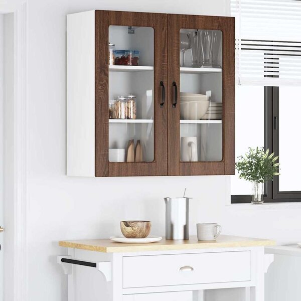 VidaXL Konyhaszekrény 2 pcs Barna Tölgy 40 x 31 x 80 cm Faanyag