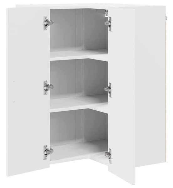 VidaXL Konyhaszekrény Magas Fényű Fehér 57 x 57 x 80 cm Faanyag
