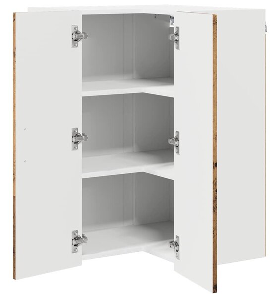 VidaXL Konyhaszekrény Öreg fa 57 x 57 x 80 cm Faanyag