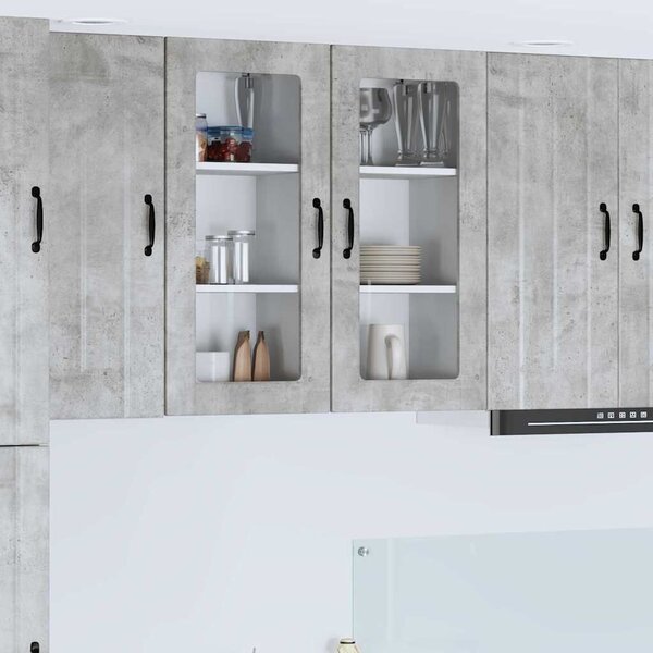 VidaXL Konyhaszekrény 2 pcs Beton Szürke 40 x 31 x 80 cm Faanyag