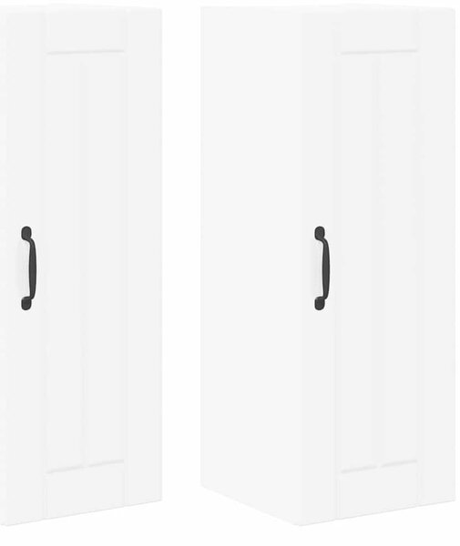 VidaXL Konyhaszekrény 2 pcs Magas Fényű Fehér 30 x 31 x 80 cm Faanyag