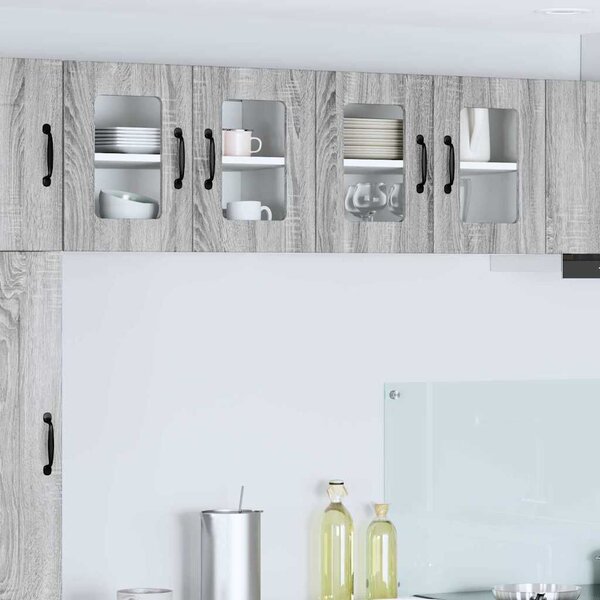 VidaXL Konyhaszekrény 2 pcs Szürke Sonoma 60 x 31 x 40 cm Faanyag