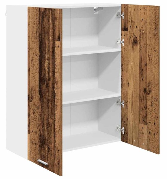 VidaXL Függő szekrény polcokkal Riga Öreg fa 80 x 31 x 100 cm Faanyag
