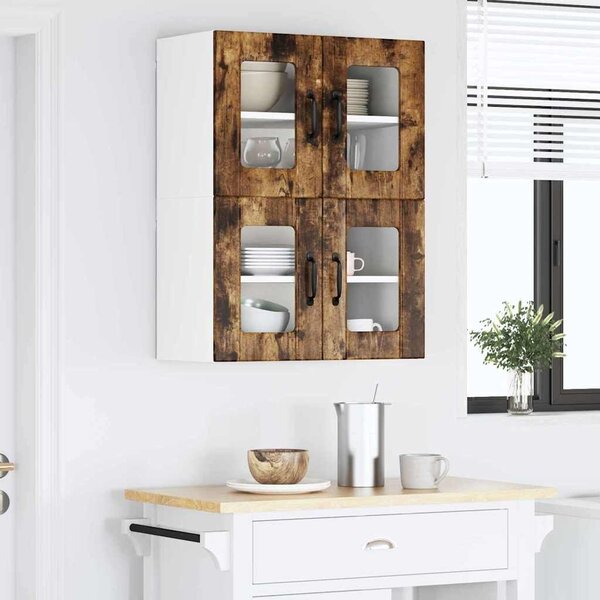 VidaXL Konyhaszekrény 2 pcs Füstölt tölgy 60 x 31 x 40 cm Faanyag
