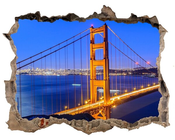 3d-s lyuk vizuális effektusok matrica Bridge san francisco
