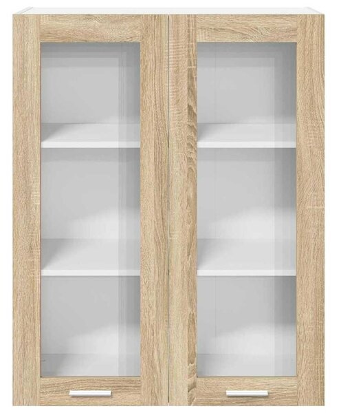 VidaXL Függő szekrény tárolóval Sonoma tölgy 80 x 31 x 100 cm Faanyag