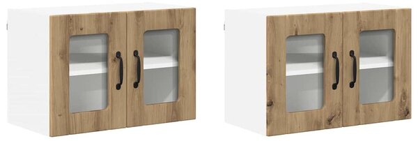 VidaXL Konyhaszekrény 2 pcs Artisan tölgy 60 x 31 x 40 cm Faanyag