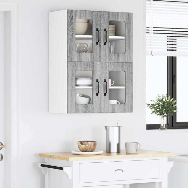 VidaXL Konyhaszekrény 2 pcs Szürke Sonoma 60 x 31 x 40 cm Faanyag