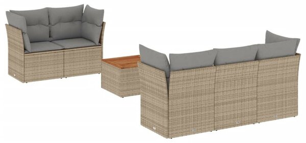 VidaXL Polyrattan Kerti Ülőgarnitúra - 6 részes