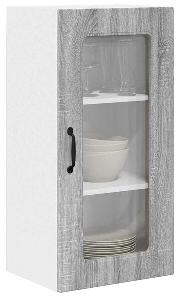 VidaXL Fali konyhaszekrény 2 pcs Szürke Sonoma 40 x 31 x 80 cm Faanyag
