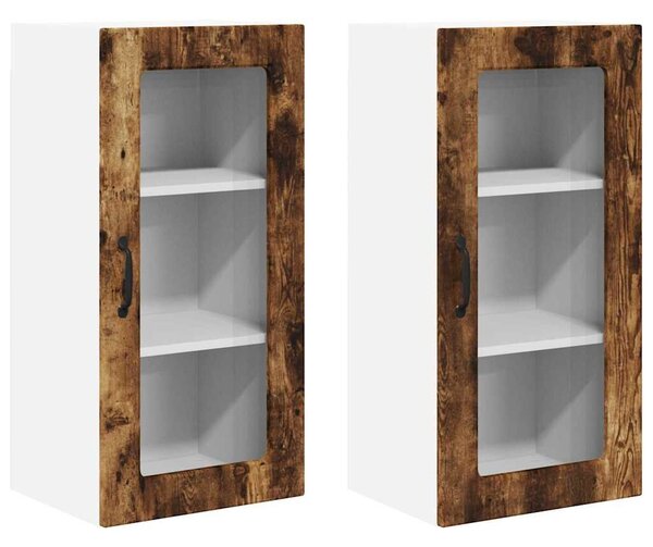 VidaXL Konyhaszekrény 2 pcs Füstölt tölgy 40 x 31 x 80 cm Faanyag