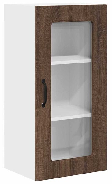 VidaXL Fali konyhaszekrény 2 pcs Barna Tölgy 40 x 31 x 80 cm Faanyag