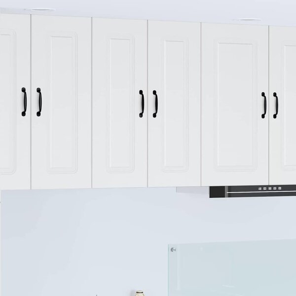 VidaXL Fali konyhaszekrény 2 pcs Magas Fényű Fehér 30 x 31 x 80 cm
