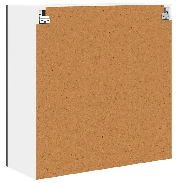 VidaXL Fali konyhaszekrény polcokkal Fekete 80 x 31 x 80 cm Faanyag