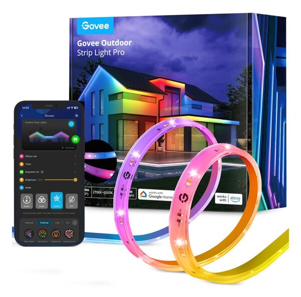 Govee Govee - Kültéri Pro SMART RGBICWW kültér LED szalag 10m Wi-Fi IP65 GV0054