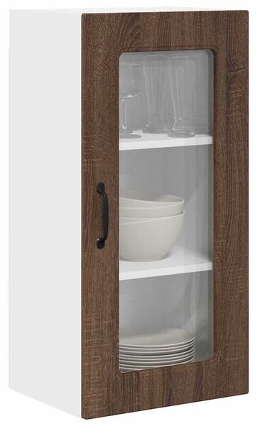 VidaXL Fali konyhaszekrény 2 pcs Barna Tölgy 40 x 31 x 80 cm Faanyag