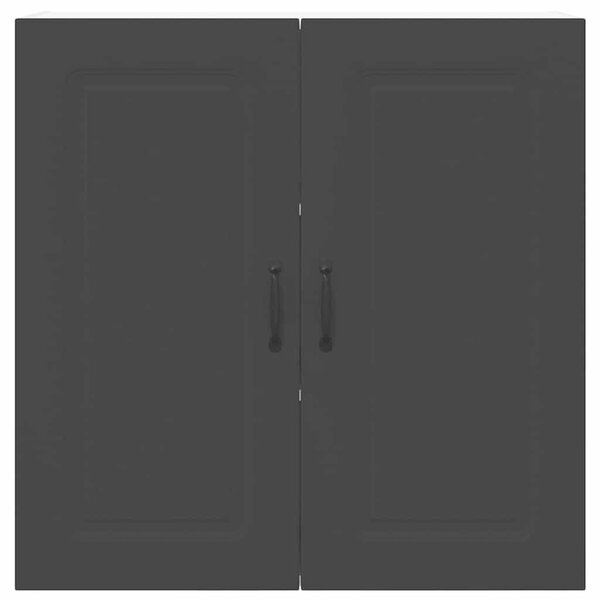 VidaXL Fali konyhaszekrény polcokkal Fekete 80 x 31 x 80 cm Faanyag