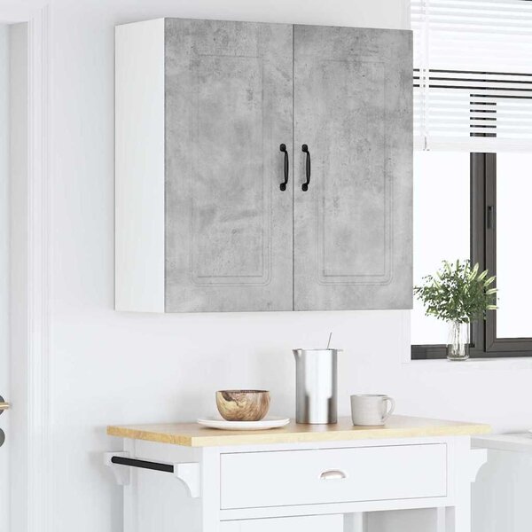 VidaXL Fali konyhaszekrény Beton Szürke 80 x 31 x 80 cm Faanyag