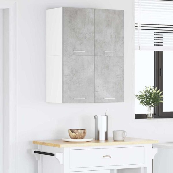 VidaXL Függő szekrény Riga 2 pcs Beton szürke és fehér 60 x 31 x 40 cm