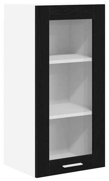 VidaXL Függő szekrény Riga 2 pcs Fekete tölgy 40 x 31 x 80 cm Faanyag