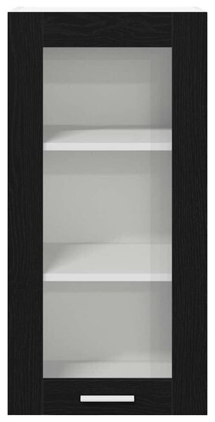 VidaXL Függő szekrény Riga 2 pcs Fekete tölgy 40 x 31 x 80 cm Faanyag