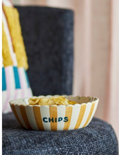 Sárga-krémszínű kerámia tál ø 24 cm Chip – Bloomingville