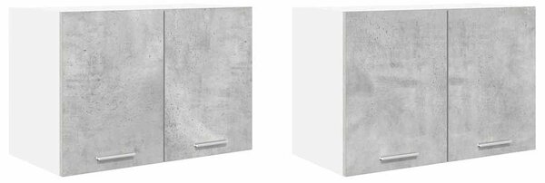 VidaXL Függő szekrény Riga 2 pcs Beton szürke és fehér 60 x 31 x 40 cm