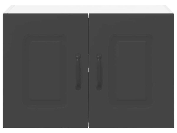 VidaXL Fali konyhaszekrény 2 pcs Fekete 60 x 31 x 40 cm Faanyag