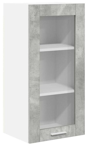 VidaXL Függő szekrény Riga 2 pcs Beton Szürke 40 x 31 x 80 cm Faanyag
