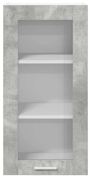 VidaXL Függő szekrény Riga 2 pcs Beton Szürke 40 x 31 x 80 cm Faanyag