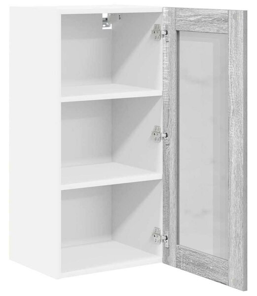 VidaXL Függő szekrény Riga 2 pcs Szürke Sonoma 40 x 31 x 80 cm Faanyag