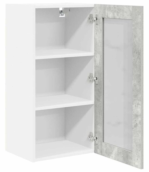 VidaXL Függő szekrény Riga 2 pcs Beton Szürke 40 x 31 x 80 cm Faanyag