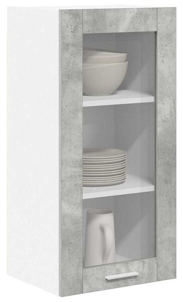 VidaXL Függő szekrény Riga 2 pcs Beton Szürke 40 x 31 x 80 cm Faanyag