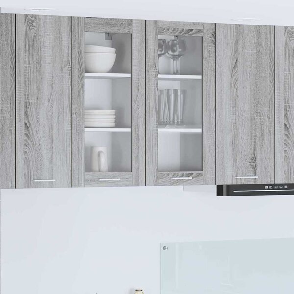 VidaXL Függő szekrény Riga 2 pcs Szürke Sonoma 40 x 31 x 80 cm Faanyag