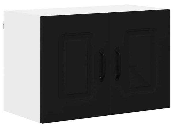 VidaXL Fali konyhaszekrény 2 pcs Fekete 60 x 31 x 40 cm Faanyag