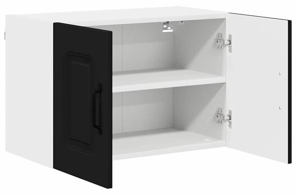 VidaXL Fali konyhaszekrény 2 pcs Fekete 60 x 31 x 40 cm Faanyag