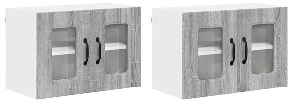 VidaXL Mosogatógép panel Kalmar 2 pcs Szürke Sonoma 60 x 31 x 40 cm