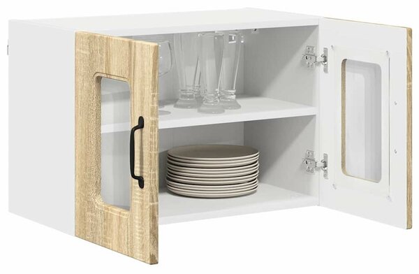 VidaXL Mosogatógép panel Kalmar 2 db Sonoma tölgy Szerelt Fa