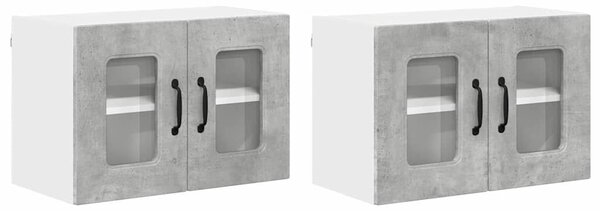 VidaXL Mosogatógép panel Kalmar 2 pcs Beton Szürke 60 x 31 x 40 cm