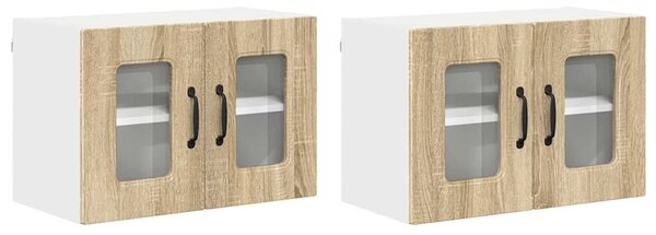 VidaXL Mosogatógép panel Kalmar 2 db Sonoma tölgy Szerelt Fa