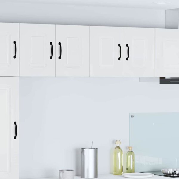 VidaXL Fali konyhaszekrény 2 pcs Magas Fényű Fehér 60 x 31 x 40 cm