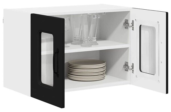 VidaXL Mosogatógép panel Kalmar 2 pcs Fekete 60 x 31 x 40 cm Faanyag