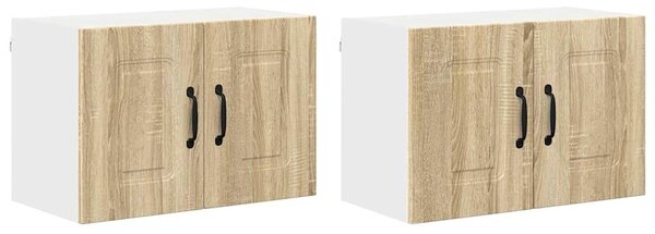 VidaXL Fali konyhaszekrény 2 pcs Sonoma tölgy 60 x 31 x 40 cm Faanyag